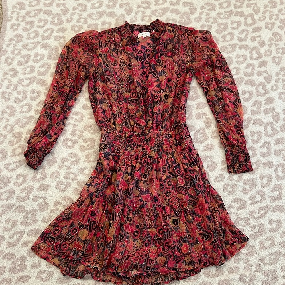 Gorgeous ALC dress with gold accent thread